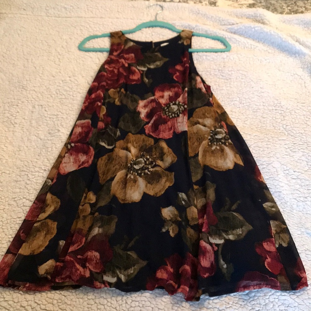 Floral Chiffon Swing Dress